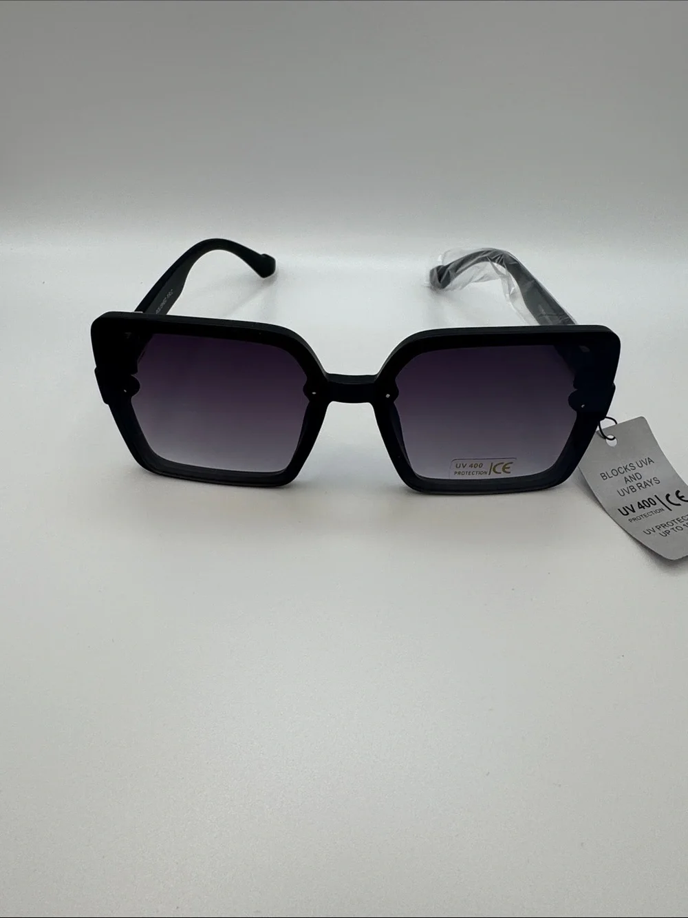 Black Oversized Square Sunglasses - UV Protection